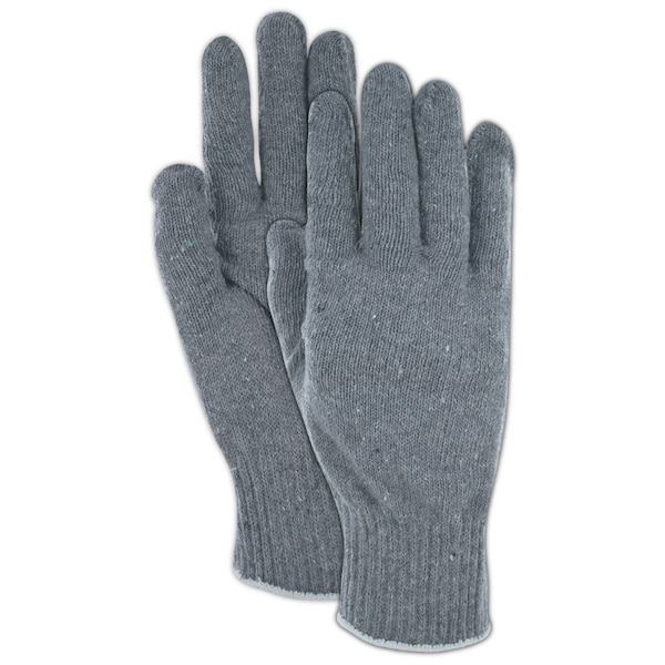 Magid Machine Knit Gloves, Gray, Large, 12 PK G14-181-KW - main